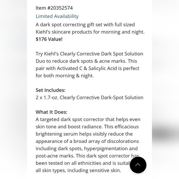 Kiehl's Cleary Corrective Dark Spot Solution Duo - Picture 6 of 11